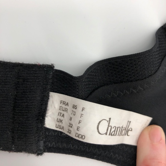 Chantelle 2361 Black Unpadded Minimizer Bra Size 32DDD Underwire - Picture 6 of 9